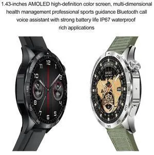 LEMFO HK4 1.43 inch AMOLED Round Screen Smart Watch Supports Bluetooth Calls (Silver)