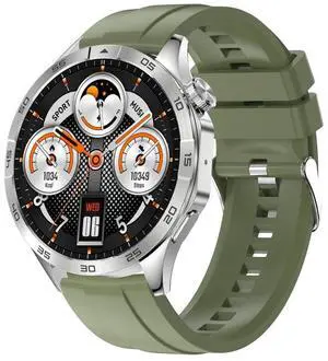 LEMFO HK4 1.43 inch AMOLED Round Screen Smart Watch Supports Bluetooth Calls (Green)