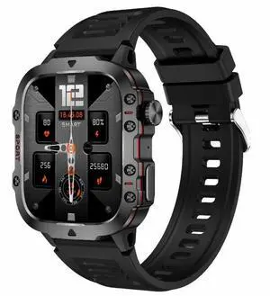 QX11 1.96 inch BT5.2 Smart Sport Watch, Support Bluetooth Call / Sleep / Blood Oxygen / Heart Rate / Blood Pressure Health Monitor (Black)