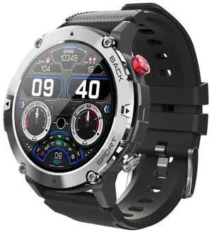 C21 1.32 inch HD Screen Smart Watch, Support Heart Rate Monitoring/Blood Oxygen Monitoring (Silver)