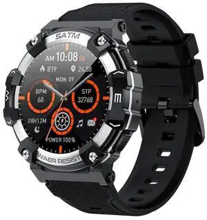 PG666 1.39 inch TFT Screen Bluetooth Call Smart Watch, Support Heart Rate / Blood Pressure Monitoring (Black Silver)