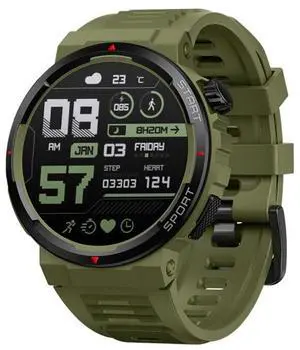 Zeblaze Ares 3 Plus 1.43 inch Fitness & Wellness Smart Watch Supports 24H Health Monitoring (Wild Green)