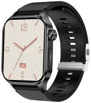 ET580 2.04 inch AMOLED Screen Sports Smart Watch Support Bluetooth Call / ECG Function (Black Butterfly Buckle)