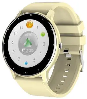 ZL02 1.28 inch Touch Screen IP67 Waterproof Smart Watch, Support Blood Pressure Monitoring / Sleep Monitoring / Heart Rate Monitoring (Gold)