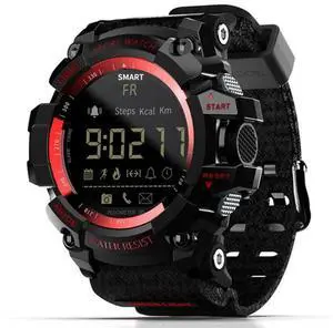 Lokmat MK16 LCD Screen 50m Waterproof Smart Watch, Support Information Reminder / Remote Camera / Walking Motion Monitor (Red)