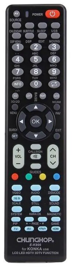 CHUNGHOP E-K906 Universal Remote Controller for KONKA LED TV / LCD TV / HDTV / 3DTV