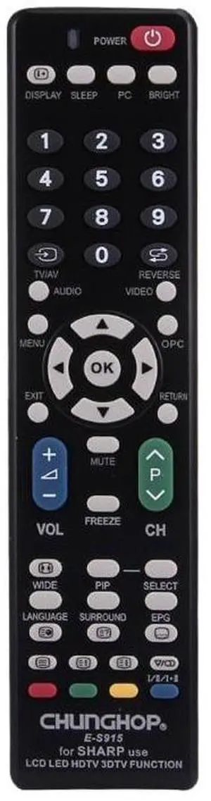 CHUNGHOP E-S915 Universal Remote Controller for SHARP LED TV / LCD TV / HDTV / 3DTV