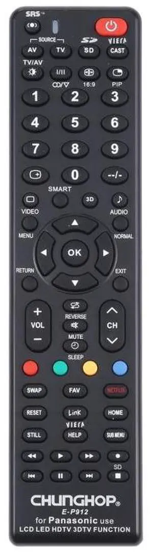 CHUNGHOP E-P912 Universal Remote Controller for PANASONIC LED TV / LCD TV / HDTV / 3DTV