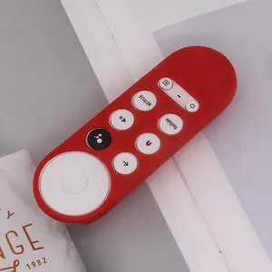For Google Chromecast 2020 Y16 Remote Control Anti-fall Silicone Protective Case Y16 (Red) (Red)