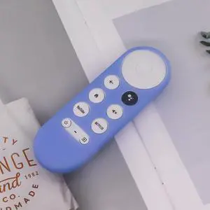 For Google Chromecast 2020 Y16 Remote Control Anti-fall Silicone Protective Case Y16 (Luminous Blue) (Luminous Blue) Black