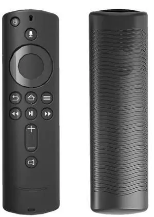 Non-slip Texture Washable Silicone Remote Control Cover for Amazon Fire TV Remote Controller (Black)