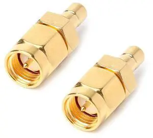 2 PCS SMA Male to SMA Male DAB Digital Radio Antenna Connector
