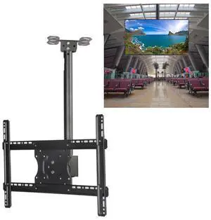 32-65 inch Universal Height & Angle Adjustable LCD TV Wall-mounted Ceiling Dual-use Bracket, Retractable Length: 2m