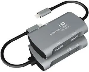 Z30A HDMI Female + Mic to HDMI Female + Audio + USB-C / Type-C Video Capture Box