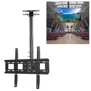 32-70 inch Universal Height & Angle Adjustable LCD TV Wall-mounted Ceiling Dual-use Bracket, Retractable Length: 1m