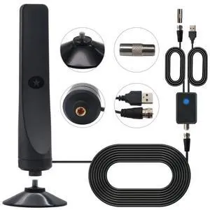 4K 1080P Indoor Digital TV Antenna For Local Channels 50 Miles Range With Amplifier Signal Booster 50 Miles 20dBi HDTV-T2