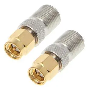 2 PCS SMA Male to F Female RF Coaxial Connector