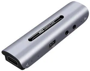 Z35 HDMI Female + Mic to HDMI Female + Audio + USB HD Video & Audio Capture Card with Loop