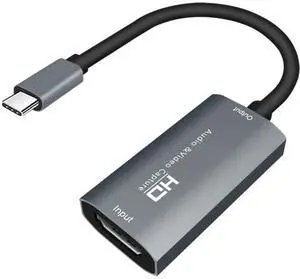 Z29A HDMI Female to USB-C / Type-C Male Video Audio Capture Box(Grey)