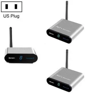 Measy AV530-2 5.8GHz Wireless Audio / Video Transmitter + 2 Receiver, Transmission Distance: 300m, US Plug