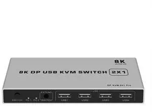 8K KYSW59 60HZ DP USB KVM Switch 2-in-1 Computer Sharing Device 8K