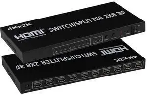 HDMI 2-in-8 Full HD 4K x 2K Video Switch