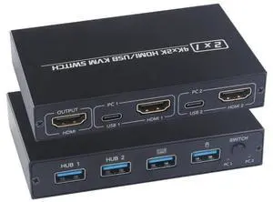 AM-KVM201CL 2x1 4Kx2K HDMI / USB / KVM Switch