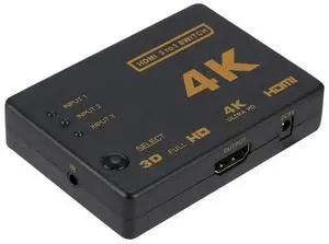 5 PCS/Set 4K 3 into 1 out HDMI Switcher With Remote Control 5 PCS/Set