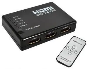 5 Ports 1080P HDMI Switch with Remote Controller, Support HDTV(Black) 5 Ports 1080P HDMI Switch with Remote Controller, Support HDTV(Black)