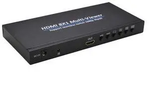 NK-818 HDMI 8x1 Multi-Viewer Supports Seamless Switch 1080P, US Plug 8 x 1, US Plug