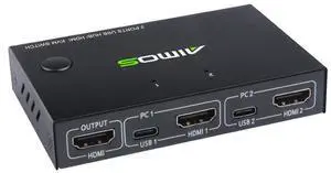 AIMOS AM-KVM201CC 2 Ports USB HUB HDMI KVM Switch without Extension Cable