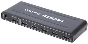 Full HD 1080P 5 Ports HDMI Switch with Remote Control & LED Indicator(Black) Full HD 1080P 5 Ports HDMI Switch with Remote Control & LED Indicator(Black)