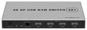 4K KYSW59 60HZ DP USB KVM Switch 2-in-1 Computer Sharing Device KYSW59