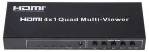 4 in 1 Out HDMI Quad Multi-viewer with Seamless Switcher, EU Plug (Style 1)