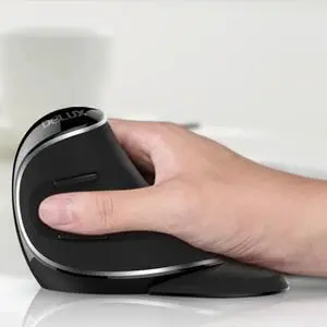 DELUX M618 Plus 2.4G 1600DPI Wireless Portable Vertical Ergonomic Mouse