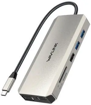 WAVLINK WL-UMD301 12 in 1 Multi-port Adapter 2*HDMI+1*VGA Triple Display USB-C Hub Dock