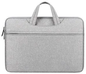 ST01 Large-Capacity Waterproof Shock-Absorbing Laptop Handbag, Size: 14.1-15.4 inches 14.1-15.4 inches (Grey)