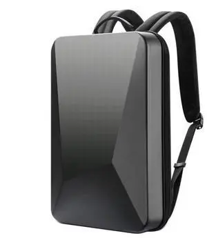 Bopai 61-93318A Hard Shell Waterproof Expandable Backpack with USB Charging Hole, Spec: Regular (Black) Regular (Black)