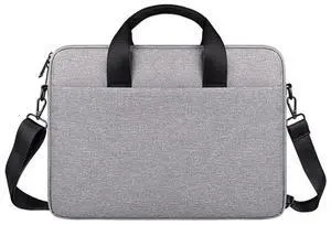 ST09 Portable Single-shoulder Laptop Bag, Size: 13.3 inches 13.3 inches (Gray with Shoulder Strap)