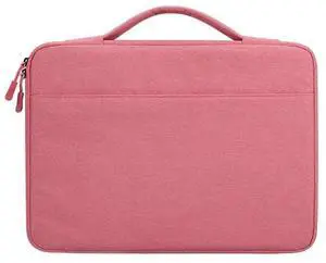 Oxford Cloth Waterproof Laptop Handbag for 15.4 inch Laptops, with Trunk Trolley Strap (Pink)