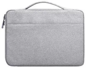 Oxford Cloth Waterproof Laptop Handbag for 15.4 inch Laptops, with Trunk Trolley Strap (Grey)