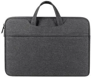 ST01 Large-Capacity Waterproof Shock-Absorbing Laptop Handbag, Size: 13.3 inches 13.3 inches (Deep Sky Gray)