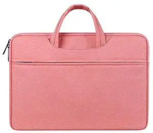 ST01 Large-Capacity Waterproof Shock-Absorbing Laptop Handbag, Size: 13.3 inches 13.3 inches (Lady Pink)