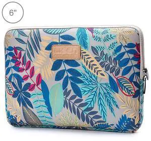 Lisen 6.0 inch Sleeve Case Colorful Leaves Zipper Briefcase Carrying Bag for Amazon Kindle (Grey)