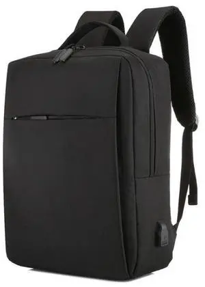 POFOKO Large-capacity Waterproof Oxford Cloth Business Casual Backpack with External USB Charging Design for 15.6 inch Laptops (Black)