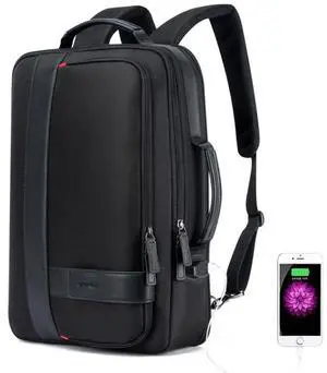 Bopai 751-006561 Large Capacity Business Casual Breathable Laptop Backpack with External USB Interface, Size: 29 x 16 x 44cm(Black)
