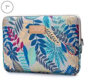 Lisen 7.0 inch Sleeve Case Colorful Leaves Zipper Briefcase Carrying Bag (Grey)
