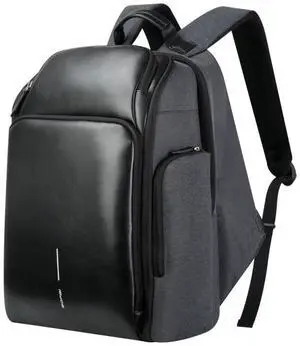 Bopai 851-010128 Business Anti-theft Waterproof Large Capacity Double Shoulder Bag,with USB Charging Port, Size: 34x19x43cm (Black)