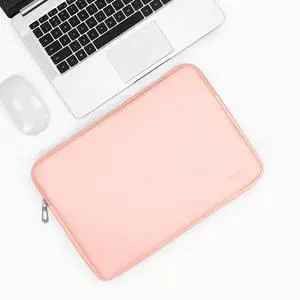 Baona BN-Q001 PU Leather Laptop Bag, Colour: Pink, Size: 11/12 inch Pink 11/12 inch