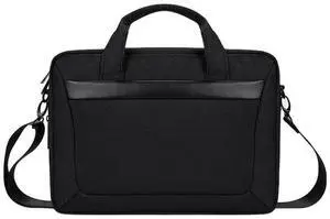 DJ06 Oxford Cloth Waterproof Wear-resistant Portable Expandable Laptop Bag for 13.3 inch Laptops, with Detachable Shoulder Strap (Black)